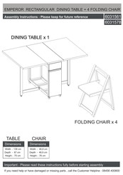 Argos EMPEROR 6031578 Assembly Instructions Manual