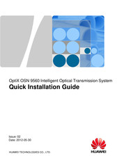 Huawei OptiX OSN 9560 Quick Installation Manual
