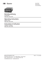 Baumer ISI31.013AX01 Operating Instructions Manual
