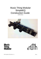 Thonk Music Thing Modular SimpleEQ Construction Manual