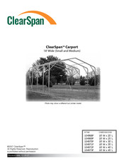 Clearspan Carport 104968F Assembly Instructions Manual