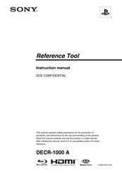Sony DECR-1000 A Instruction Manual