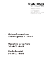 Schick C2 - Profi Operating Instructions Manual