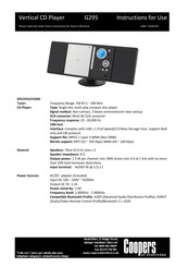 Coopers of Stortford G295 Instructions For Use Manual