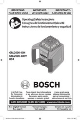 Bosch Grl00 40h Manuals Manualslib