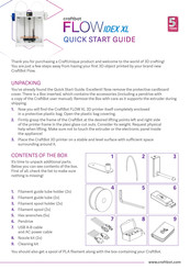 CraftBot FLOW IDEX XL Quick Start Manual