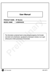 LG LGSBWAC93 User Manual
