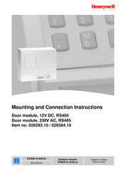 Honeywell 026593.10 Mounting And Connection Instructions