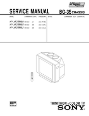 Sony TRINITRON KV-XF29M85 Service Manual