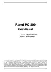 B&R Panel PC 800 User Manual