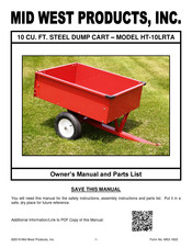 MID WEST PRODUCTS HT-10LRTA Owner's Manual And Parts List