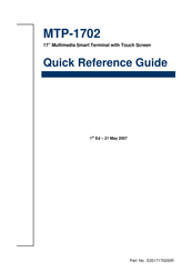 Avalue Technology MTP-1702 Quick Reference Manual
