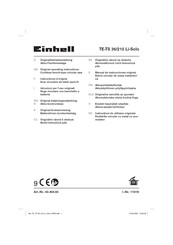 EINHELL TE-TS 36/210 Li-Solo Original Operating Instructions