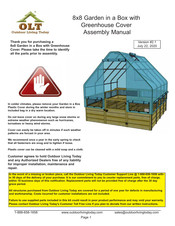 OLT 8x8 Garden in a Box with Greenhouse Cover Assembly Manual