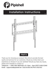 Pipishell PIMT4 Installation Instructions Manual