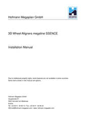 Hofmann Megaplan megaline SSENCE Series Installation Manual
