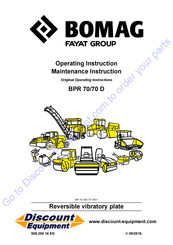 Fayat Group Bomag BPR 70/70 D Operating And Maintenance Instruction Manual