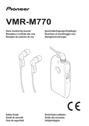 Pioneer VMR-M770 Safety Manual