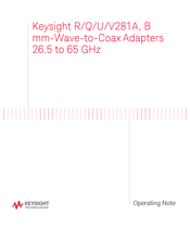 Keysight V281A Operating Note