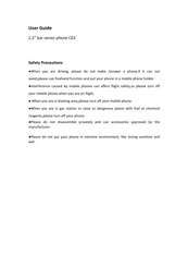 Easiphone C03 User Manual