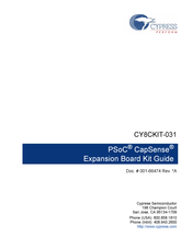 Cypress Semiconductor PSoC CapSense CY8CKIT-031 Kit Manual
