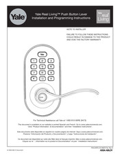 Assa Abloy Yale Real Living YRL210 Installation And Programming Instructions