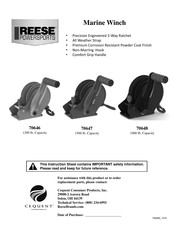 Reese 70646 Quick Manual