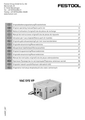 Festool VAC SYS VP Original Operating Manual/Spare Parts List