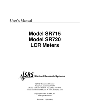 SRS Labs SR720 User Manual
