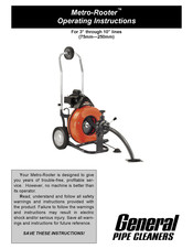 General pipe cleaners Metro-Rooter Manuals | ManualsLib