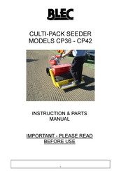 BLEC CP42 Instruction & Parts Manual