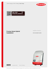 Fronius Symo Hybrid Installation Instructions Manual