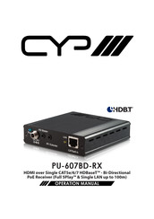 CYP PU-607BD-RX Operation Manual