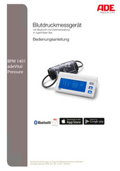ADE adeVital Pressure BPM1401 Operating Manual