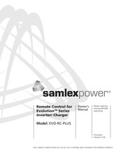 Samlexpower EVO-RC-PLUS Owner's Manual
