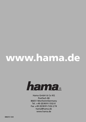 Hama 62721 Operating Instructions Manual