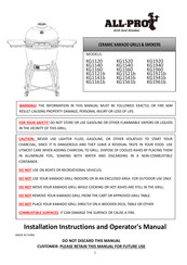 All-Pro KG1561b Installation Instructions And Operators Manual