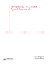 Keysight Technologies 86211A Operating And Service Manual