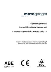 motogadget motoscope mini rally Operating Manual