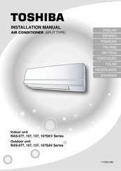 Toshiba RAS-167SAV Series Installation Manual