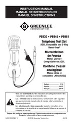 Greenlee Communications Nautilus PE9 Series Instruction Manual