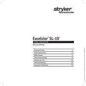 Stryker Excelsior SL-10 PRE-SHARED Directions For Use Manual