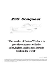 Boston Whaler 255 Conquest Owner's Manual