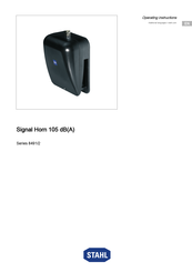 Stahl 8491/2 Series Operating Instructions Manual