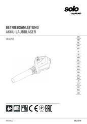 ALCO SOLO LB 4250 Translation Of The Original Operating Instructions