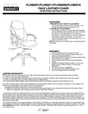 Office Star Products WORK SMART FLH80001 Operating Instructions