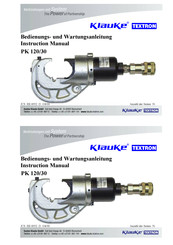 Klauke TEXTRON PK 120/30 Instruction Manual