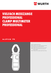 wurth 0715 58 770 Translation Of The Original Operating Instructions
