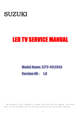 Suzuki SZTV-40LED6A Service Manual