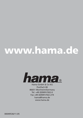 Hama 00049536 Installation Instructions Manual